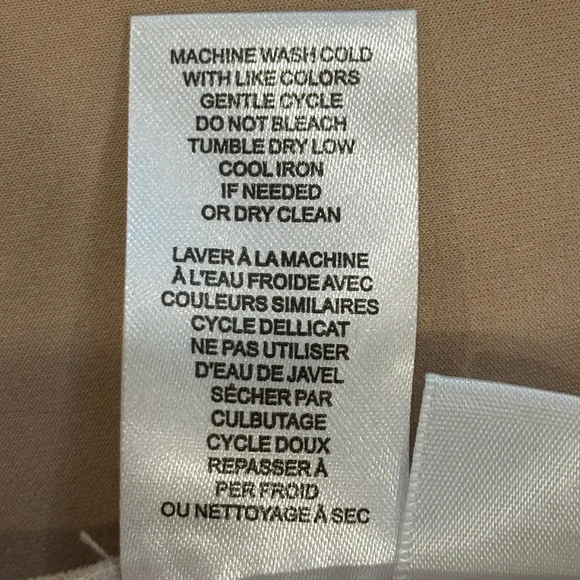 Tahari Light Beige Faux Leather Trench Coat with Waist Tie, Size Medium - Picture 13 of 16